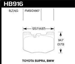 Hawk Performance - HP Plus Disc Brake Pad - Hawk Performance HB916N.740 - Image 1