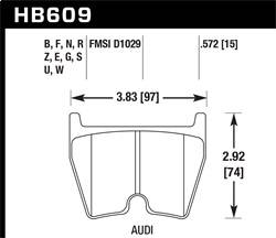 Hawk Performance - Blue 9012 Disc Brake Pad - Hawk Performance HB609E.572 - Image 1