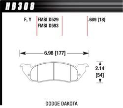 Hawk Performance - LTS Disc Brake Pad - Hawk Performance HB308Y.689 - Image 1