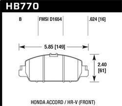 Hawk Performance - HPS 5.0 Disc Brake Pad - Hawk Performance HB770B.624 - Image 1