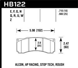 Hawk Performance - DTC-80 Disc Brake Pad - Hawk Performance HB122Q.710 - Image 1