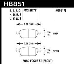 Hawk Performance - Blue 9012 Disc Brake Pad - Hawk Performance HB851E.680 - Image 1