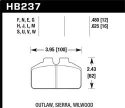 Hawk Performance - HPS 5.0 Disc Brake Pad - Hawk Performance HB237B.480 - Image 1