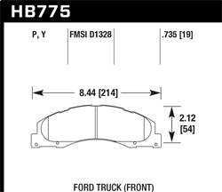 Hawk Performance - LTS Disc Brake Pad - Hawk Performance HB775Y.735 - Image 1