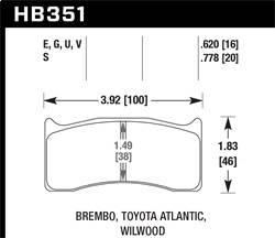 Hawk Performance - DTC-50 Disc Brake Pad - Hawk Performance HB351V.620 - Image 1