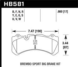 Hawk Performance - Blue 9012 Disc Brake Pad - Hawk Performance HB581E.660 - Image 1