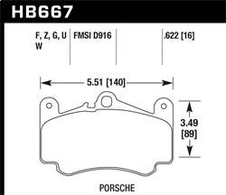 Hawk Performance - DTC-30 Disc Brake Pad - Hawk Performance HB667W.622 - Image 1