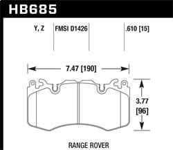 Hawk Performance - Performance Ceramic Disc Brake Pad - Hawk Performance HB685Z.610 - Image 1