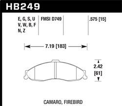 Hawk Performance - HPS 5.0 Disc Brake Pad - Hawk Performance HB249B.575 - Image 1