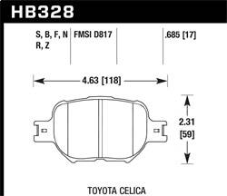 Hawk Performance - HPS 5.0 Disc Brake Pad - Hawk Performance HB328B.685 - Image 1