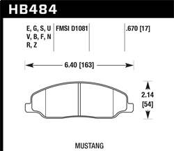 Hawk Performance - HPS 5.0 Disc Brake Pad - Hawk Performance HB484B.670 - Image 1