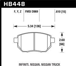 Hawk Performance - HPS Disc Brake Pad - Hawk Performance HB448F.610 - Image 1