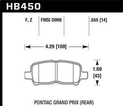 Hawk Performance - HPS Disc Brake Pad - Hawk Performance HB450F.555 - Image 1