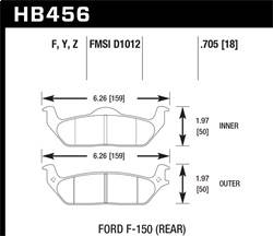 Hawk Performance - Performance Ceramic Disc Brake Pad - Hawk Performance HB456Z.705 - Image 1