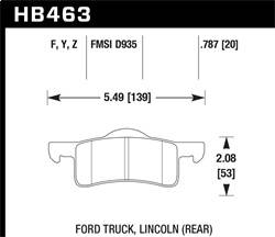 Hawk Performance - Performance Ceramic Disc Brake Pad - Hawk Performance HB463Z.787 - Image 1