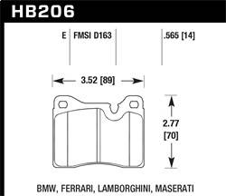 Hawk Performance - Blue 9012 Disc Brake Pad - Hawk Performance HB206E.565 - Image 1