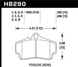 Hawk Performance - DTC-60 Disc Brake Pad - Hawk Performance HB290G.583 - Image 1