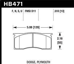 Hawk Performance - DTC-70 Disc Brake Pad - Hawk Performance HB471U.510 - Image 1