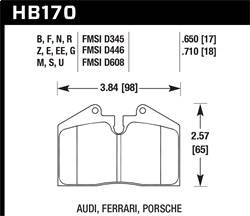 Hawk Performance - DTC-70 Disc Brake Pad - Hawk Performance HB170U.650 - Image 1