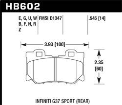 Hawk Performance - HPS Disc Brake Pad - Hawk Performance HB602F.545 - Image 1