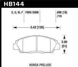 Hawk Performance - DTC-70 Disc Brake Pad - Hawk Performance HB144U.719 - Image 1