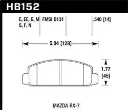 Hawk Performance - DTC-60 Disc Brake Pad - Hawk Performance HB152G.540 - Image 1