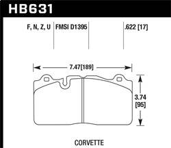 Hawk Performance - DTC-70 Disc Brake Pad - Hawk Performance HB631U.622 - Image 1