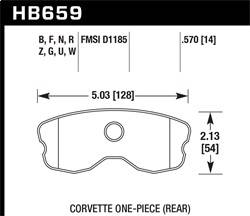 Hawk Performance - DTC-60 Disc Brake Pad - Hawk Performance HB659G.570 - Image 1