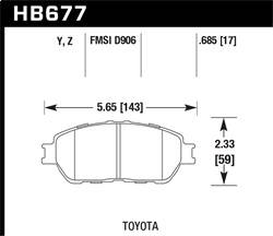 Hawk Performance - Performance Ceramic Disc Brake Pad - Hawk Performance HB677Z.685 - Image 1