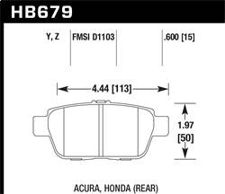 Hawk Performance - Performance Ceramic Disc Brake Pad - Hawk Performance HB679Z.600 - Image 1