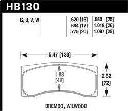 Hawk Performance - DTC-60 Disc Brake Pad - Hawk Performance HB130G.775 - Image 1