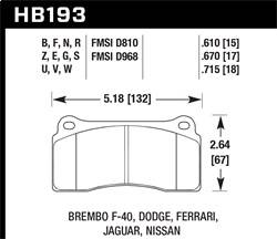 Hawk Performance - DTC-70 Disc Brake Pad - Hawk Performance HB193U.610 - Image 1