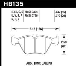 Hawk Performance - HPS Disc Brake Pad - Hawk Performance HB135F.642 - Image 1