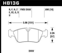 Hawk Performance - HPS Disc Brake Pad - Hawk Performance HB136F.690 - Image 1