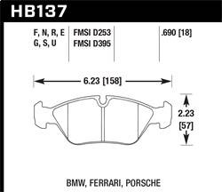 Hawk Performance - HPS Disc Brake Pad - Hawk Performance HB137F.690 - Image 1