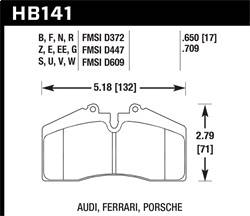 Hawk Performance - HPS Disc Brake Pad - Hawk Performance HB141F.650 - Image 1