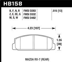 Hawk Performance - HP Plus Disc Brake Pad - Hawk Performance HB158N.515 - Image 1