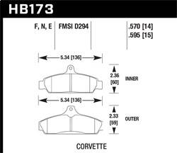 Hawk Performance - HPS Disc Brake Pad - Hawk Performance HB173F.570 - Image 1