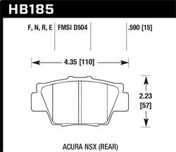 Hawk Performance - HPS Disc Brake Pad - Hawk Performance HB185F.590 - Image 1