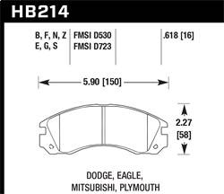 Hawk Performance - Performance Ceramic Disc Brake Pad - Hawk Performance HB214Z.618 - Image 1