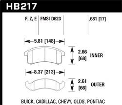 Hawk Performance - HPS Disc Brake Pad - Hawk Performance HB217F.681 - Image 1