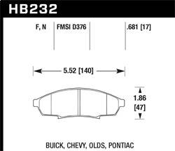 Hawk Performance - HPS Disc Brake Pad - Hawk Performance HB232F.681 - Image 1