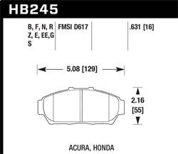 Hawk Performance - HP Plus Disc Brake Pad - Hawk Performance HB245N.631 - Image 1