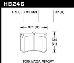 Hawk Performance - HPS Disc Brake Pad - Hawk Performance HB246F.567 - Image 1