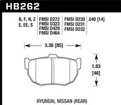 Hawk Performance - Performance Ceramic Disc Brake Pad - Hawk Performance HB262Z.540 - Image 1