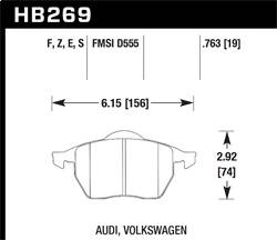 Hawk Performance - HPS Disc Brake Pad - Hawk Performance HB269F.763A - Image 1