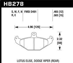 Hawk Performance - HPS Disc Brake Pad - Hawk Performance HB278F.583 - Image 1