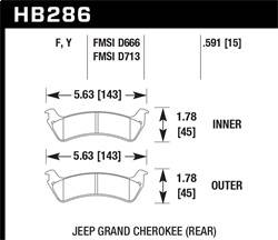 Hawk Performance - HPS Disc Brake Pad - Hawk Performance HB286F.591 - Image 1