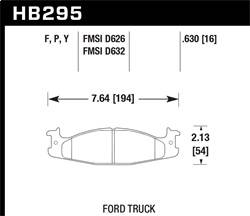 Hawk Performance - LTS Disc Brake Pad - Hawk Performance HB295Y.630 - Image 1