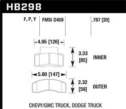 Hawk Performance - HPS Disc Brake Pad - Hawk Performance HB298F.787 - Image 1